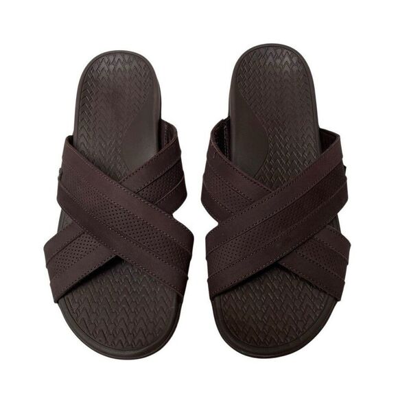 Vionic Tide Slide Men's Chocolate Brown Sandals NW/OB 10.5 M READ - Picture 5 of 11